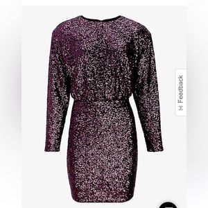 Express. Sequin Purple Dress. Large.